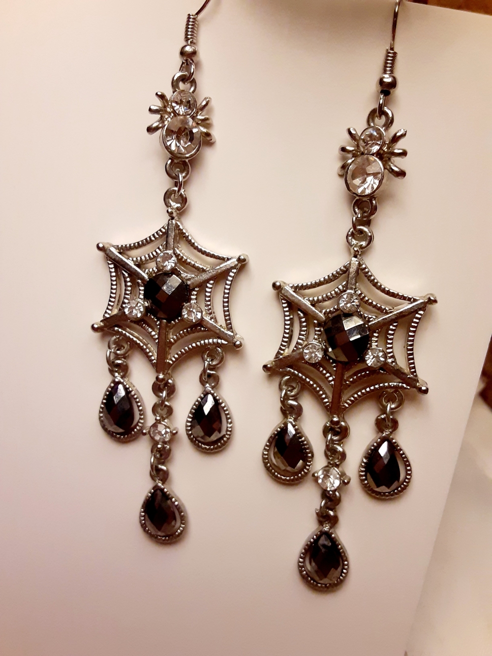 Chandelier Spiderweb Dangle Earrings